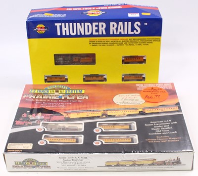 Lot 621 - Two American N-gauge train sets, both with...