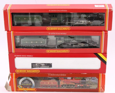 Lot 657 - Five Hornby locos & tenders: R165 GWR 0-6-0...