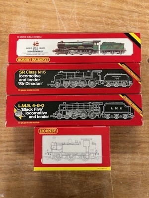 Lot 659 - Four Hornby locos: R154 SR 4-6-0 loco & tender...