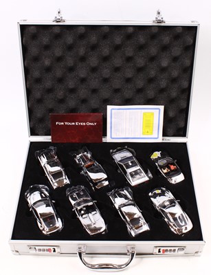 Lot 1853 - A cased set of eight Corgi chromed die-cast...