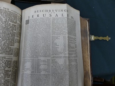 Lot 2001 - An 18th century Dutch Bible, Biblia Dat In De...