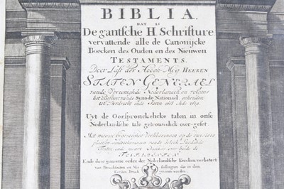 Lot 2001 - An 18th century Dutch Bible, Biblia Dat In De...