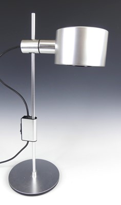 Lot 128 - A contemporary brushed aluminium desk lamp,...