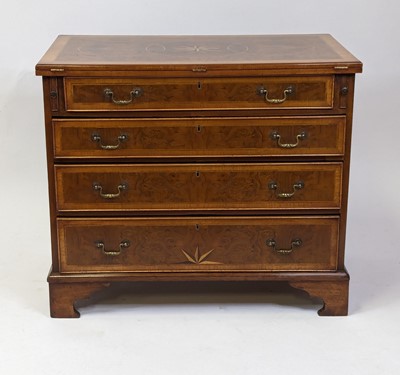 Lot 2488 - A walnut and burr walnut chest in the early...