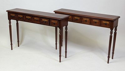 Lot 2508 - A pair of mahogany apothecary hall tables,...