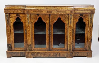 Lot 1258 - A Victorian figured walnut and inlaid...