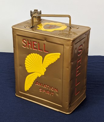 Lot 4027 - A Shell Aviation Spirit 2-gallon petrol can by...