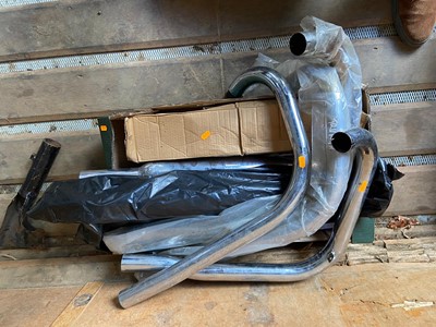 Lot 4038 - Various chrome exhaust pipes to include centre...