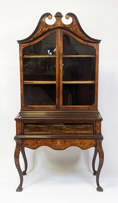 Lot 2463 - A Sheraton Revival rosewood and marquetry...