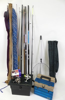 Lot 3528 - A large collection of sea fishing tackle &...