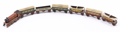 Lot 2043 - Penny Toys Schipka Kaffee tinplate train of...