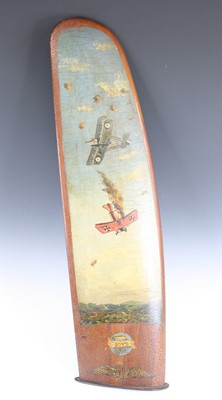 Lot 3165 - A WW I Sopwith Camel propeller tip, painted...