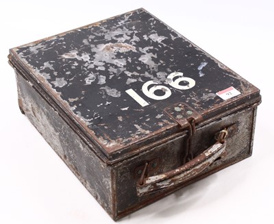 Lot 1663 - LNER No.991 Tin box, marked to one side, with...