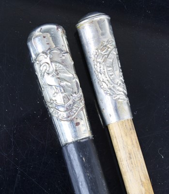 Lot 3142 - A swagger stick, having an ebony shaft and...