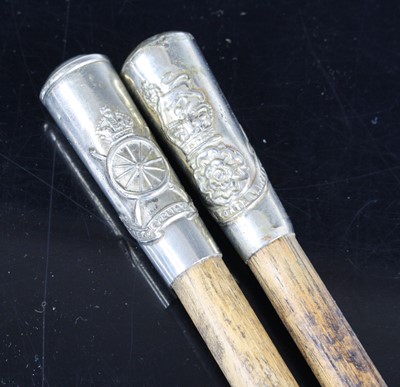 Lot 3143 - A swagger stick, the beech shaft with nickel...