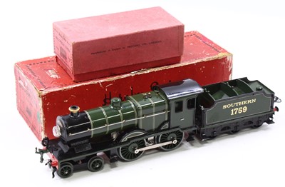 Lot 196 - 1935-41 Hornby E220, 20v AC, 4-4-0 loco &...