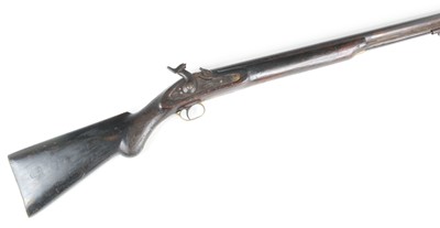 Lot 3317 - A 19th century percussion rifle, having a 99cm...