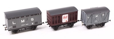 Lot 394 - Three Lawrence & Goddard wagons: LMS Calf van;...