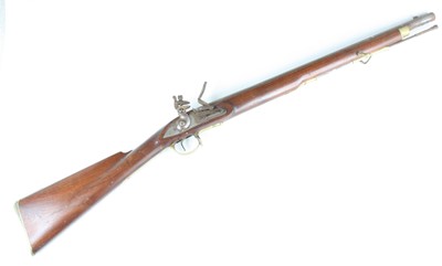 Lot 3319 - A George III style flintlock rifle, having a...