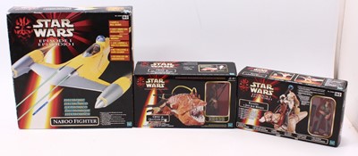 Lot 1895 - Star Wars Hasbro group of 3 Episode 1 boxed...