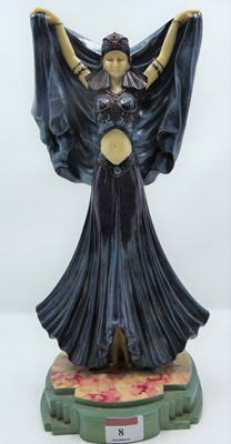Lot 8 - An Art Deco style resin figure of a lady,...