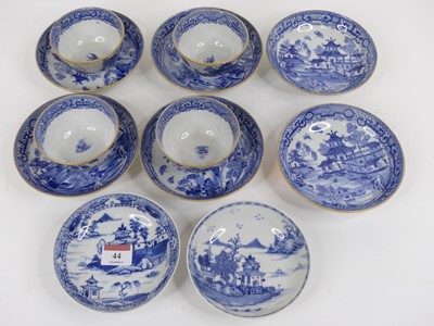 Lot 44 - A set of four 19th century blue & white...