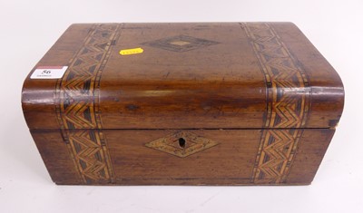 Lot 56 - A Victorian Tunbridge inlaid walnut box, width...