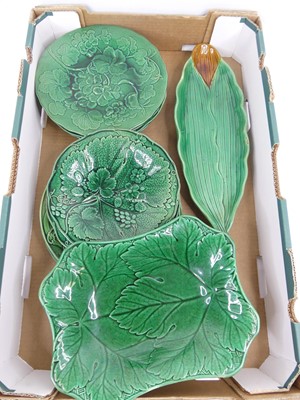 Lot 75 - A collection of Victorian green glazed...