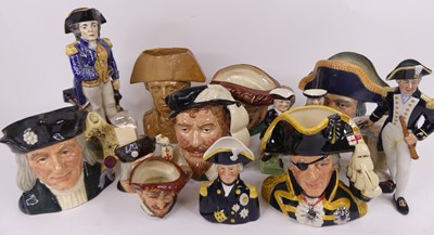 Lot 86 - A collection of character jugs mainly relating...