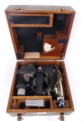 Lot 103 - A US Army Air Corps sextant, cased, case width...