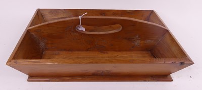 Lot 108 - A pine twin division cutlery tray, 43x30cm