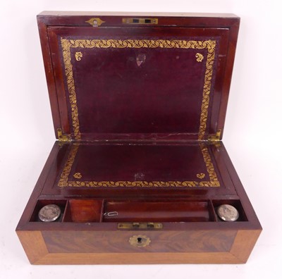 Lot 136 - A 19th century mahogany and brass inlaid...