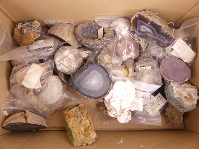 Lot 142 - A collection of rock and mineral specimens