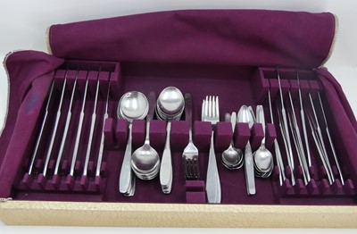 Lot 208 - A cased stainless steel canteen of cutlery