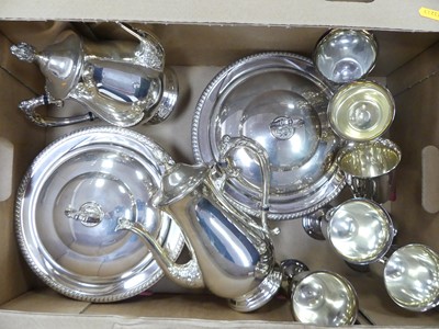 Lot 211 - A collection of silver plated wares, to...