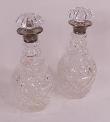 Lot 174 - A pair of Elizabeth II cut glass and silver...