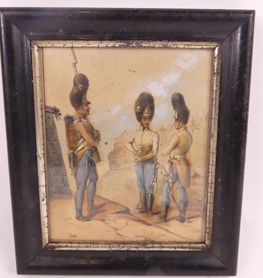 Lot 182 - French school, 19th century, three soldiers...