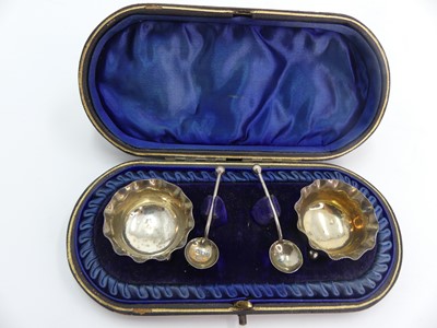 Lot 239 - A pair of Victorian silver table salts,...