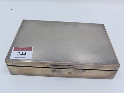 Lot 244 - An Elizabeth II silver table cigarette box,...