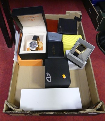 Lot 383 - A collection of men's fashion watches, to...