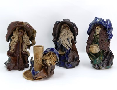 Lot 417 - A Clarecraft studio pottery figure of a wizard,...