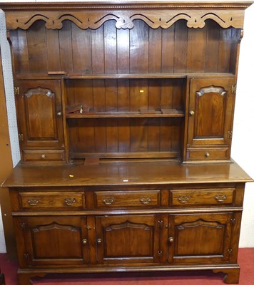 Lot 1109 - A contemporary joined oak dresser, in the 18th...