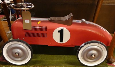 Lot 1172 - A contemporary painted metal child's pedal car...