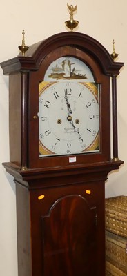 Lot 1125 - A circa 1800 mahogany long case clock, the...