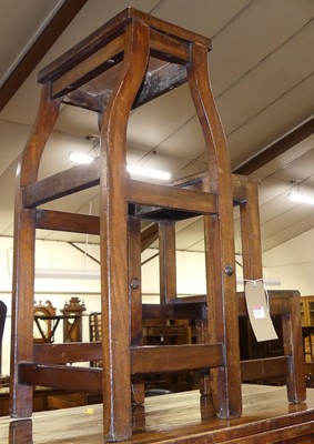 Lot 1176 - A mahogany metamorphic set of library steps,...