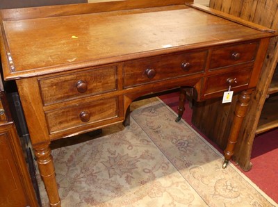 Lot 1179 - A Victorian mahogany kneehole dressing table,...