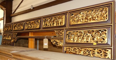 Lot 1131 - A Chinese stained hardwood, pierced and all...