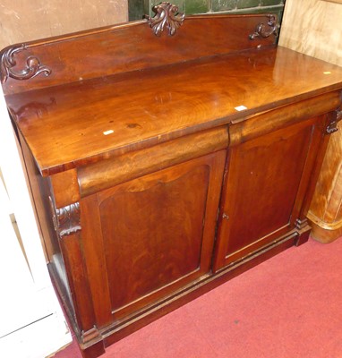 Lot 1143 - An early Victorian mahogany ledge back...