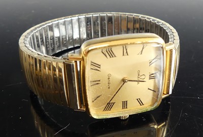 Lot 288 - A gent's Omega Geneve gilt metal and steel...