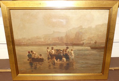 Lot 1007 - After Henry Scott Tuke - The Water-Rats, oil...